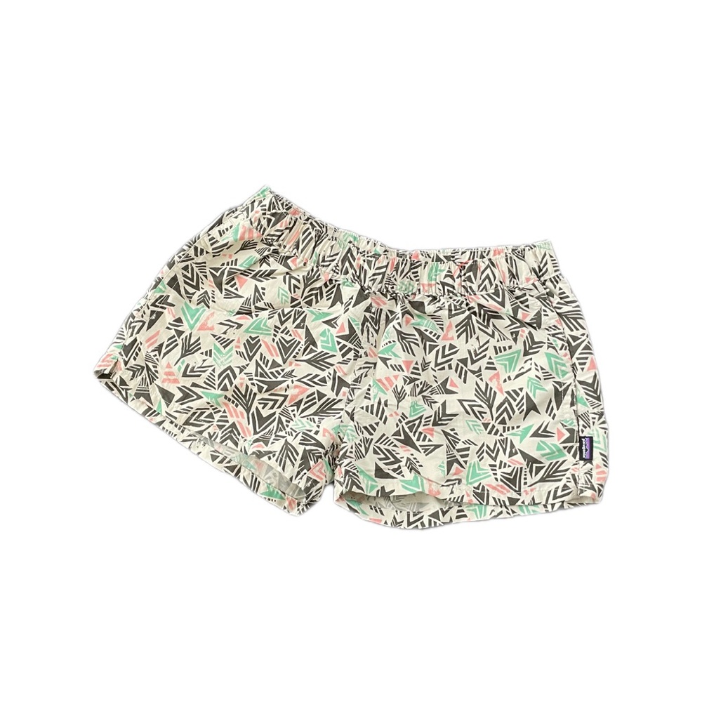 Women's PATAGONIA Barely Baggy Shorts, Aqua Black Aztec 2" Athletic Arrow